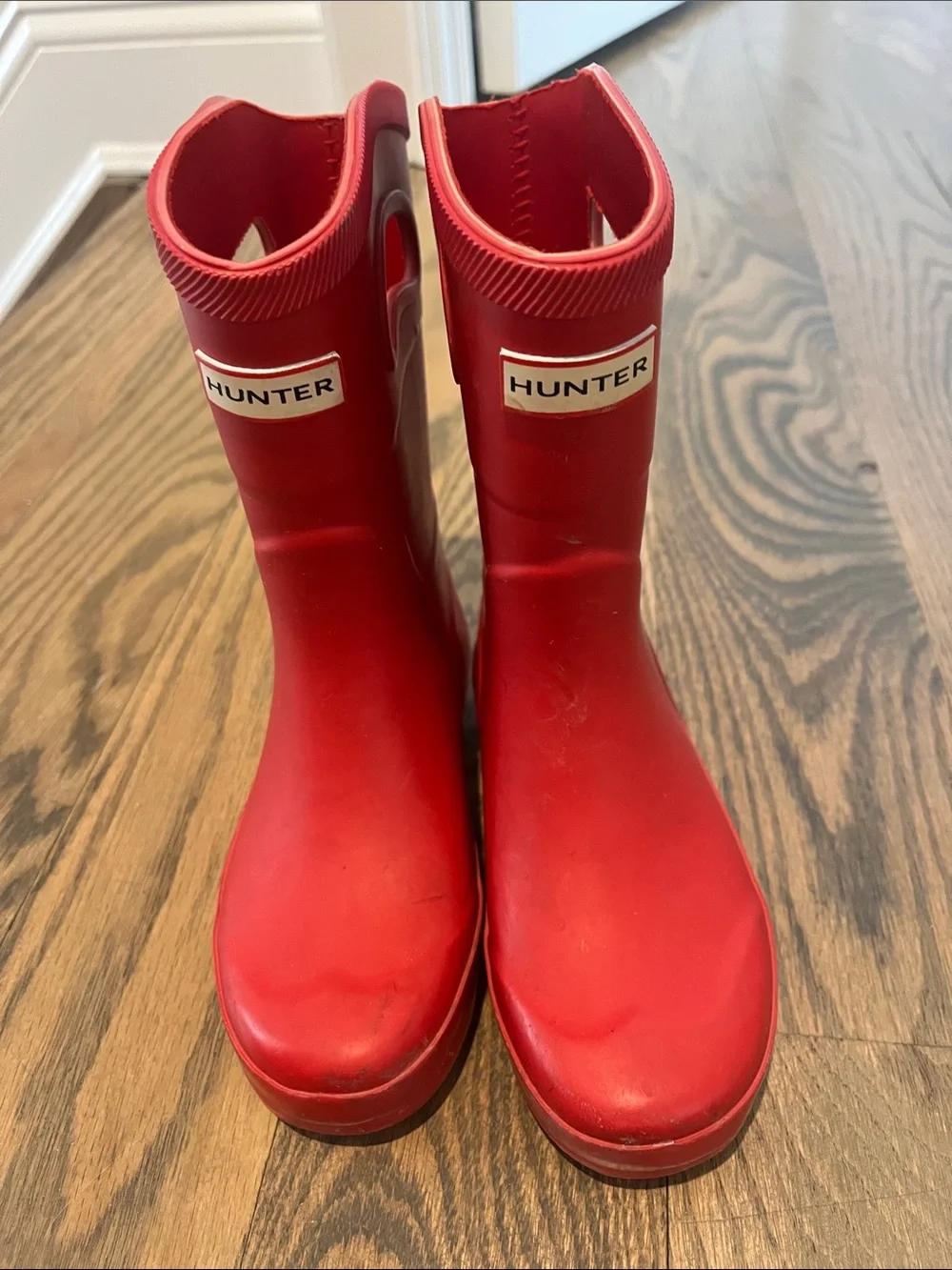 Hunter Kids Red Short Rain Boots